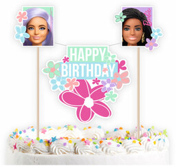 Topper na tort Happy Birthday Barbie - 1