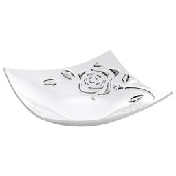 Eurofirany Misa ceramiczna Floresa 01 28x28x9 biała srebrna