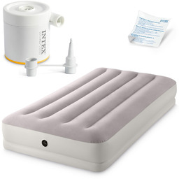 INTEX Materac welurowy 191x99x30 cm z pompką elektryczną