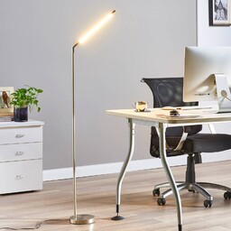 Lampa stojąca LED Lindby Jabbo, 163 cm, nikiel,
