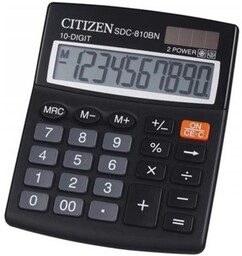 CITIZEN Kalkulator SDC-810NR Zasilanie bateryjno-słoneczne, 3 pamięci