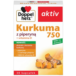 Doppelherz Aktiv Kurkuma 750 z Piperyną + witamina