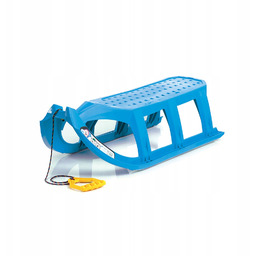 Duże solidne sanki 109cm niebieskie , metalowe płozy