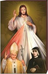 Magnes z Janem Pawłem II Siostrą Faustyną