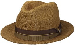 Kapelusz Słomkowy Roma Fedora by Brixton, koniak, cm
