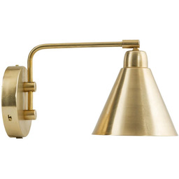 Lampa Ścienne House Doctor, złoty mosiężny, salon, metal