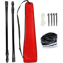 Siatka do gry w badmintona Techman słupki teleskopowe