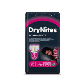 HUGGIES DRYNITES GIRLS 4-7 LAT (13-30kg) pieluchomajtki, 10