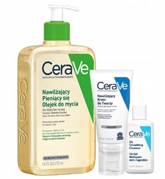 CeraVe Zestaw Nawilżający Krem do Twarzy 52ml, Pieniący