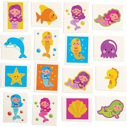 Baker Ross FX794 Tatuaże zmywalne z serii Syrenki