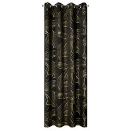 Eurofirany Zasłona gotowa kiara 140x250 cm czarny
