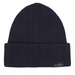Calvin Klein Granatowa Wełniana Męska Czapka Beanie I1C
