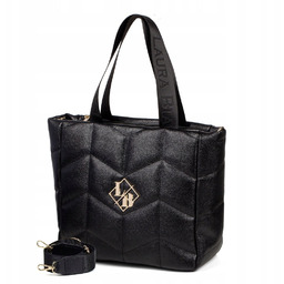 Torebka Damska Shopper Laura Biaggi Pikowana A4