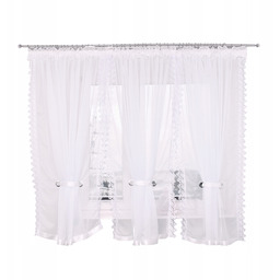 Firana Gotowa 600x150 Firanka 3 kokony Lamówka