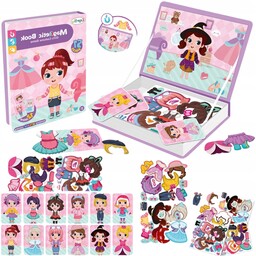 Układanka Magnetyczna Puzzle Edukacyjne Magnetyczne Ubranka dla Dziewczynki