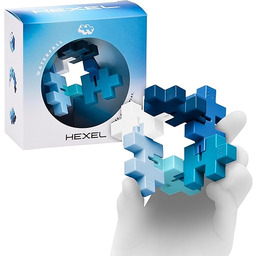 Plus-Plus Hexel Flex klocki, niebieskie