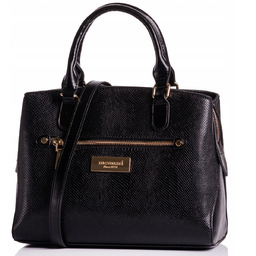 MONNARI Torebka Damska LISTONOSZKA crossbody Premium Czarna Kuferek