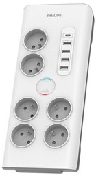 Philips 6 gniazd AC Fr 40W, 2 m