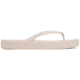 Japonki Crocs Miami Square Flatform Flip 214161 Kremowy