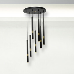 MILAGRO MLP6385 Lampa wisząca MONZA BLACK/GOLD 7xG9 8W