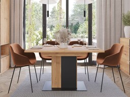 Stół rozkładany dębowy lity 160/200x90 Taranto nr 12B