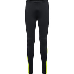 Gore Wear Mężczyźni 100531 Legginsy Termiczne, Czarny/Neonowy Żółty,