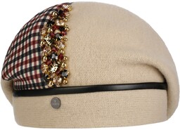 Beret Baskijski Wełniany Namela by Lierys, beżowy, One