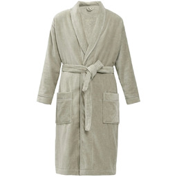 Szlafrok z weluru z kołnierzem i paskiem L''ARTE