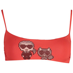 KARL LAGERFELD KOSTIUM KĄPIELOWY DAMSKI CZERWONY