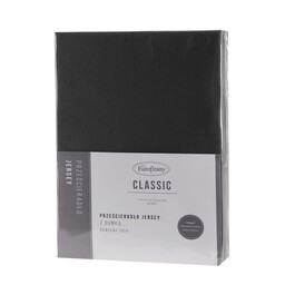 Eurofirany Prześcieradło jersey 3 z gumką 90x200 czarne