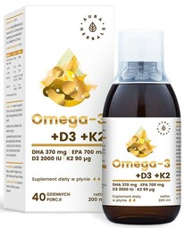 Omega-3 (370 DHA) + D3 (2000IU) + K2MK7,