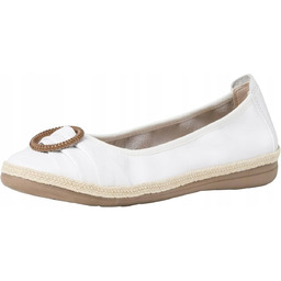 Jana Damskie Baleriny Białe Skórzane 40 J1A