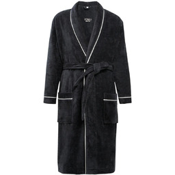 Szlafrok z weluru z kołnierzem i paskiem L''ARTE