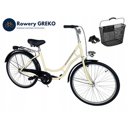 Rower Damski Damka Męski Miejski Uniwersal 26 Kosz