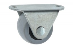 Kółko gumowe stałe, rolka sztywna, fi 30x22, szare