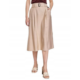 GERRY WEBER BEŻOWA SPÓDNICA MIDI Z PASKIEM