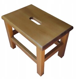 Taboret bukowy Stołek niski Drewniany Ryczka Solidny