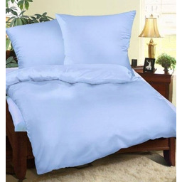 Pościel bawełniana 160x200 jednobarwna Niebieska