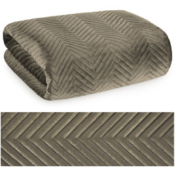 Narzuta 70 x 160 Welurowa wz. Sofia Brązowy