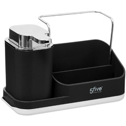5five simply smart Sink Caddy czarny dozownik