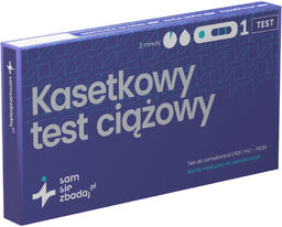 Sam się zbadaj Test ciążowy kasetkowy, 1 sztuka