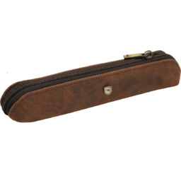 Etui na długopisy mini piórnik brązowe skóra naturalna