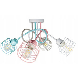 Lampa sufitowa wisząca żyrandol Edison 4 lampy