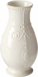 Lenox Francuski perle biały wazon karbowany 20 cm,