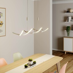 Lampa wisząca Lindby LED Auron, kolor nikiel, metal,