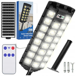 Lampa Solarna Zewnętrzna Led Uliczna Z Czujnikiem Ruchu