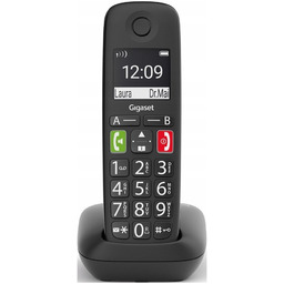 Gigaset E290 czarny CLIP GAP telefon stajonarny bezprzewodowy