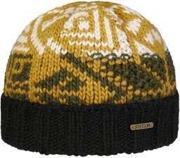 Czapka Beanie Sandvika by Stetson, czarno-żółty, One Size
