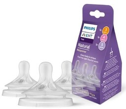 AVENT Natural Zestaw smoczków antykolkowych do butelek 0-6m+,