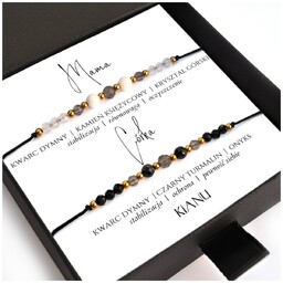 Zestaw bransoletek KiANU dla Mamy i Córki Czarny